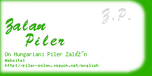 zalan piler business card